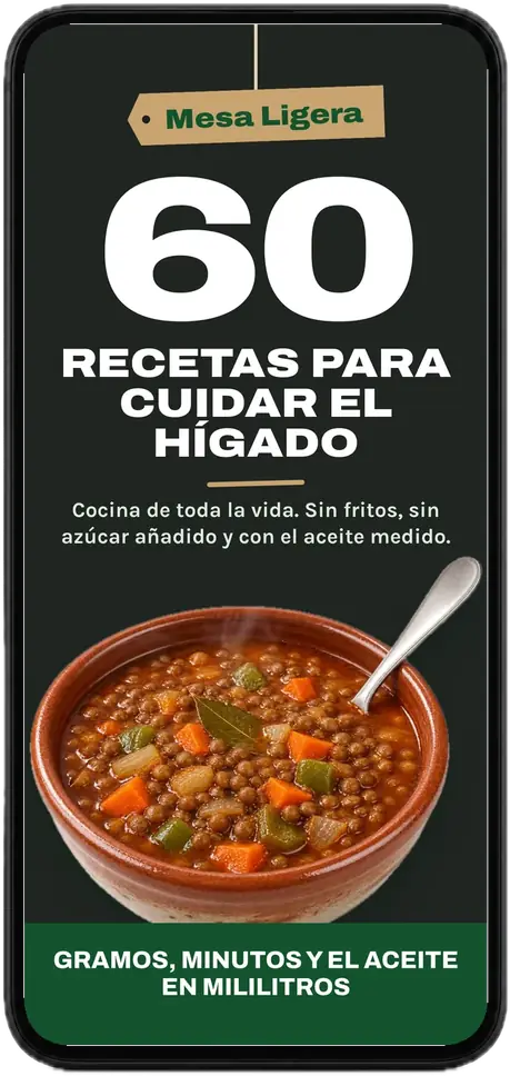 Portada del recetario de 60 recetas en un móvil